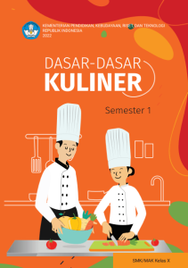 Book Cover: Dasar-Dasar Kuliner Semester 1 untuk SMK/MAK Kelas X